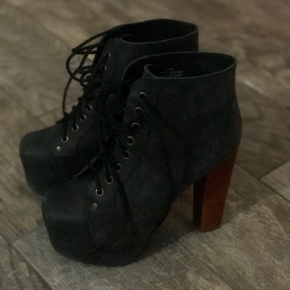 Jeffrey Campbell Lita Boots I’m Distressed Black